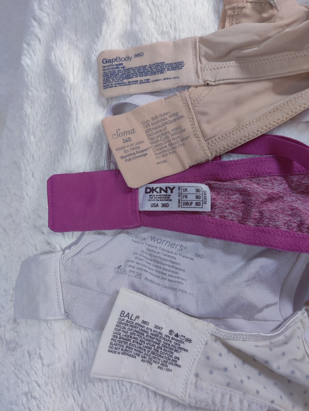 36D Bra Lot of 10 Bra Bundle DKNY Soma Cacique Aerie Bali Maidenform GapBody - Picture 4 of 11